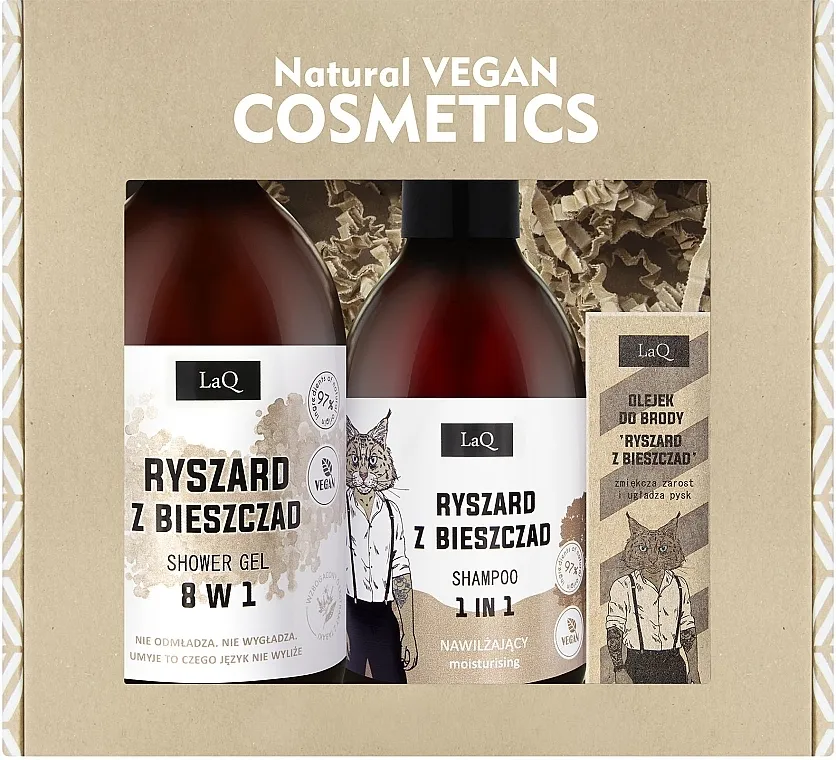 LaQ (sh/gel/500ml + shm/300ml + beard/oil/30ml) Set