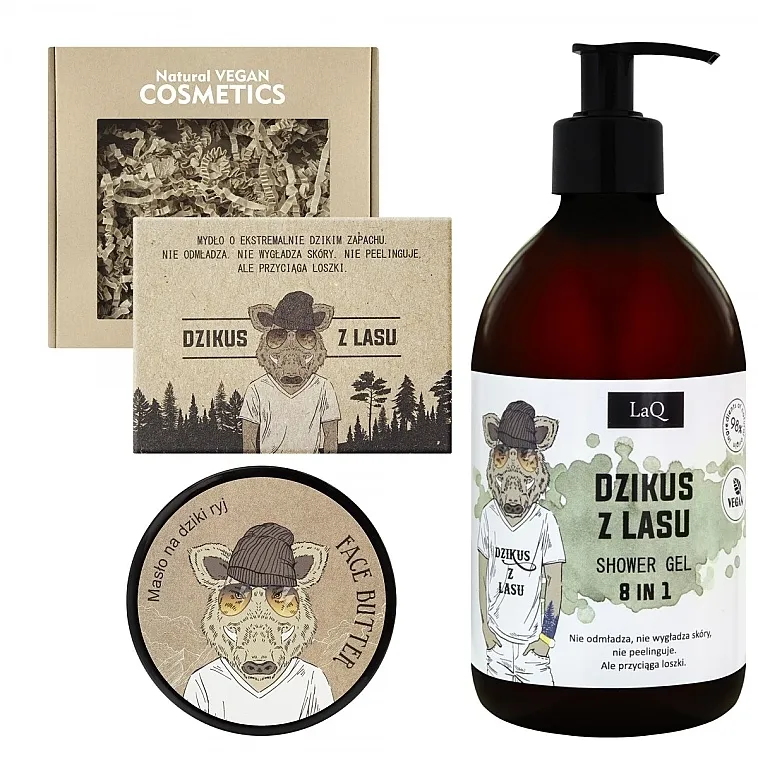 LaQ Wild Boar (face/oil/50ml + soap/85g + sh/gel/500ml) Set