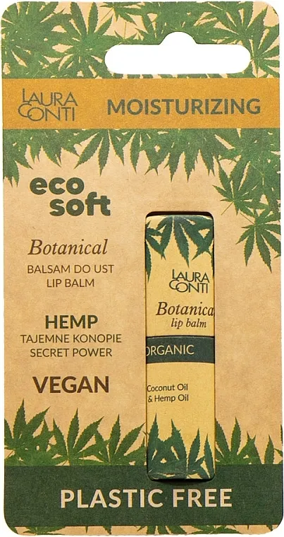 Laura Conti Botanical Eco Soft Moisturizing Lip Balm Hidratantni balzam za usne sa uljem konoplje