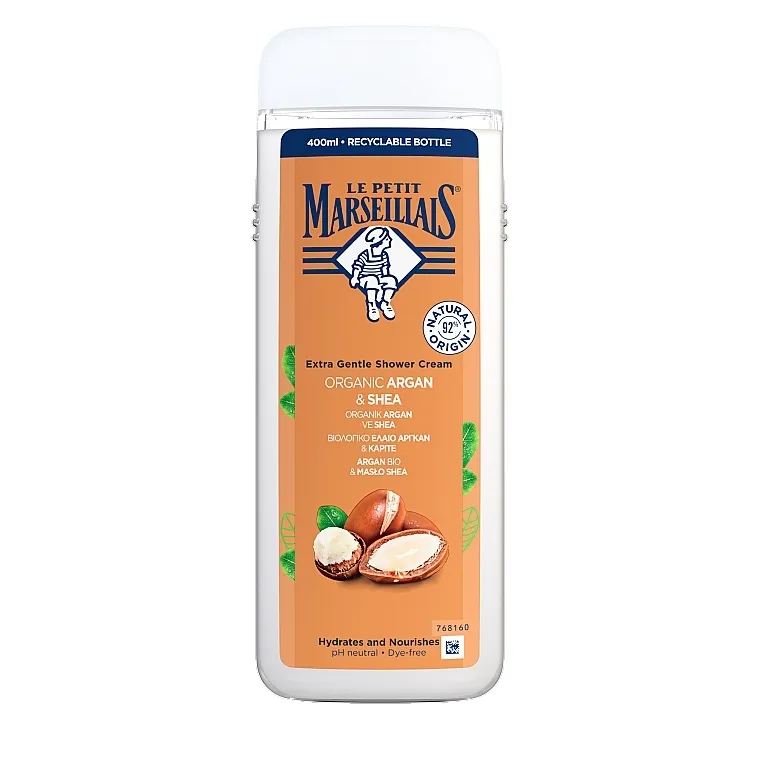 Le Petit Marseillais Extra Gentle Shower Cream Organic Argan &amp; Shea Organski argan i shea krema za tuširanje