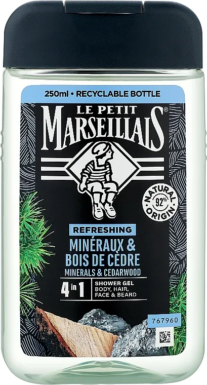 Le Petit Marseillais Gel-šampon za muškarce "Cedar and Minerals"