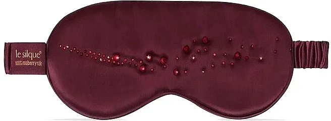 Le Silque Luxury Silk Sleep Mask Burgundy Svilena maska za spavanje sa kristalima, bordo