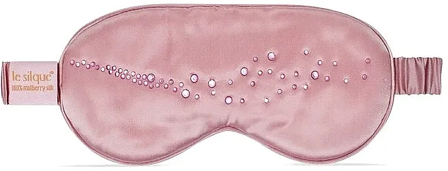 Le Silque Luxury Silk Sleep Mask Sugar Pink Svilena maska za oči za spavanje, sa kristalima, puder roze