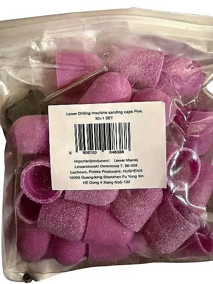Lewer Abrazivne kapice za pedikir, mix 80/150/180 granulacije, roze