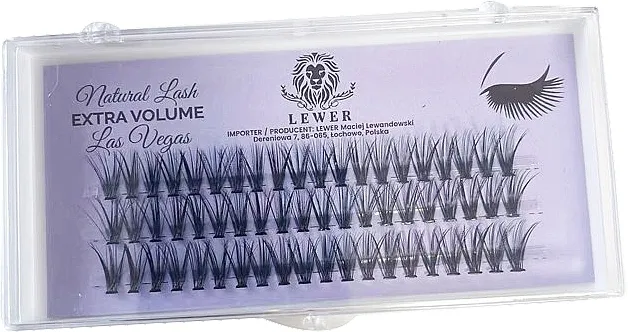 Lewer Natural Lash Extra Volume Las Vegas Veštačke individualne trepavice, 11 mm B, 60 kom.