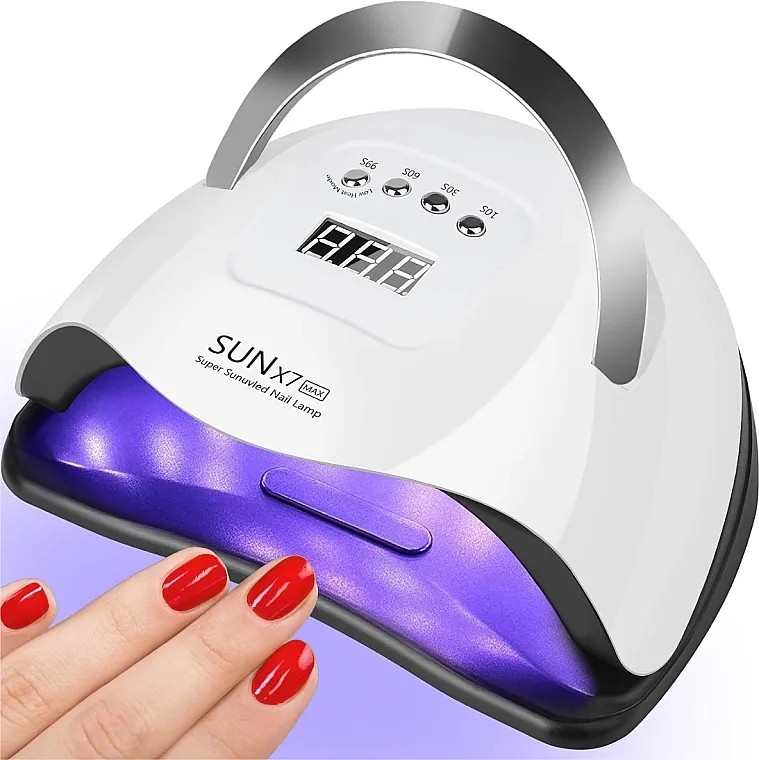 Lewer Sun X7 Max Super Sunuvled Nail Lamp Lampa za manikir, belo-crna