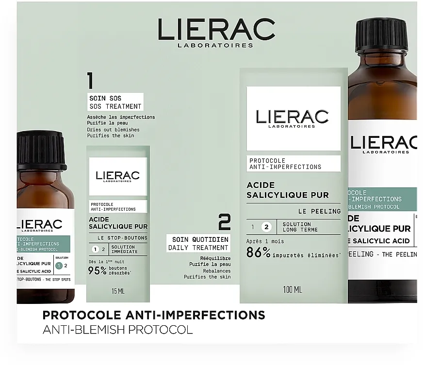 Lierac Protocole (peeling/100ml + salicylic/acid/25ml) Komplet