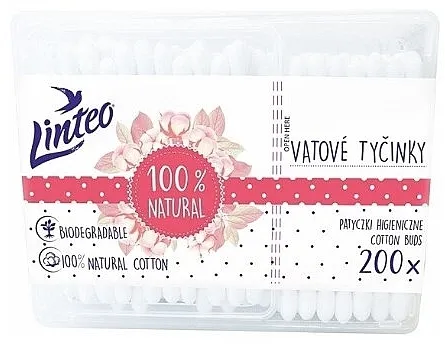 Linteo Natural Cotton Buds Pamučni štapići, 200 kom.