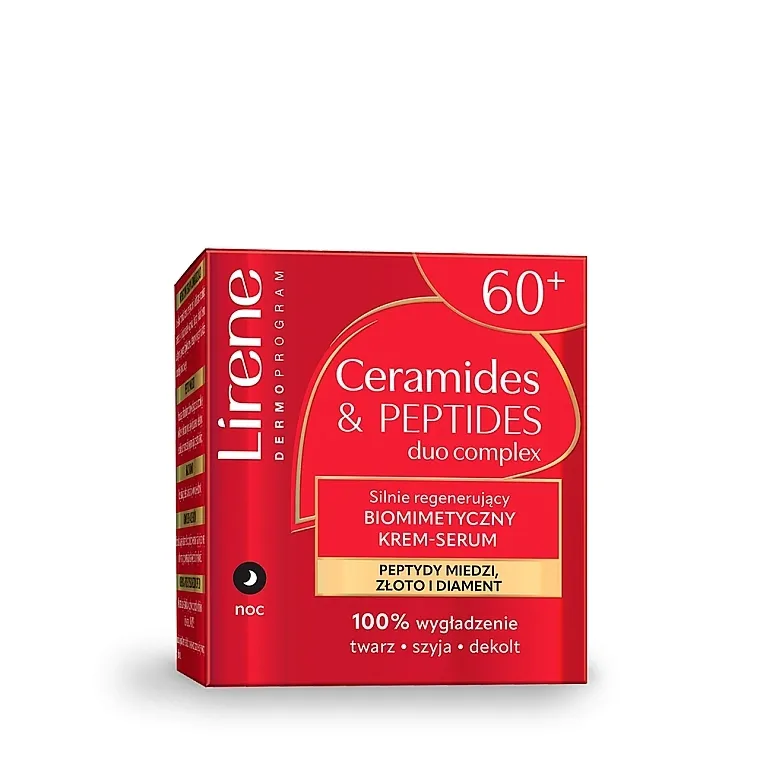 Lirene Dermo Program Ceramides &amp; Peptides Duo Complex Intenzivno regenerativna biomimetička noćna krema-serum 60+