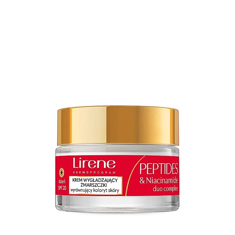 Lirene Dermo Program Peptides &amp; Niacinamide Duo Complex Krem za dan koji izjednačava ten kože i zaglađuje bore 60+