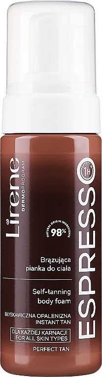 Lirene Espress Self Tanning Foam Dark Skin Pjena za samotamnjenje tijela s organskom kokosovom vodom za tamnu kožu