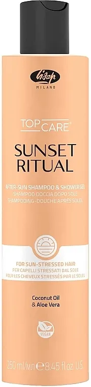 Lisap Top Care Sunset Ritual After-Sun Shampoo &amp; Shower Gel Šampon i gel za tuširanje 2 u 1 posle sunčanja
