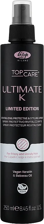 Lisap Ultimate K Revitalizing Protective &amp; Styling Black Spray Limited Edition Ugladjujući termalni zaštitni sprej za kosu