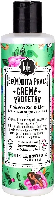 Lola Cosmetics Be(M)dita Praia Protective Cream Pre / Post Sun &amp; Sea Zaštitna krema za kosu pre/posle sunca i mora