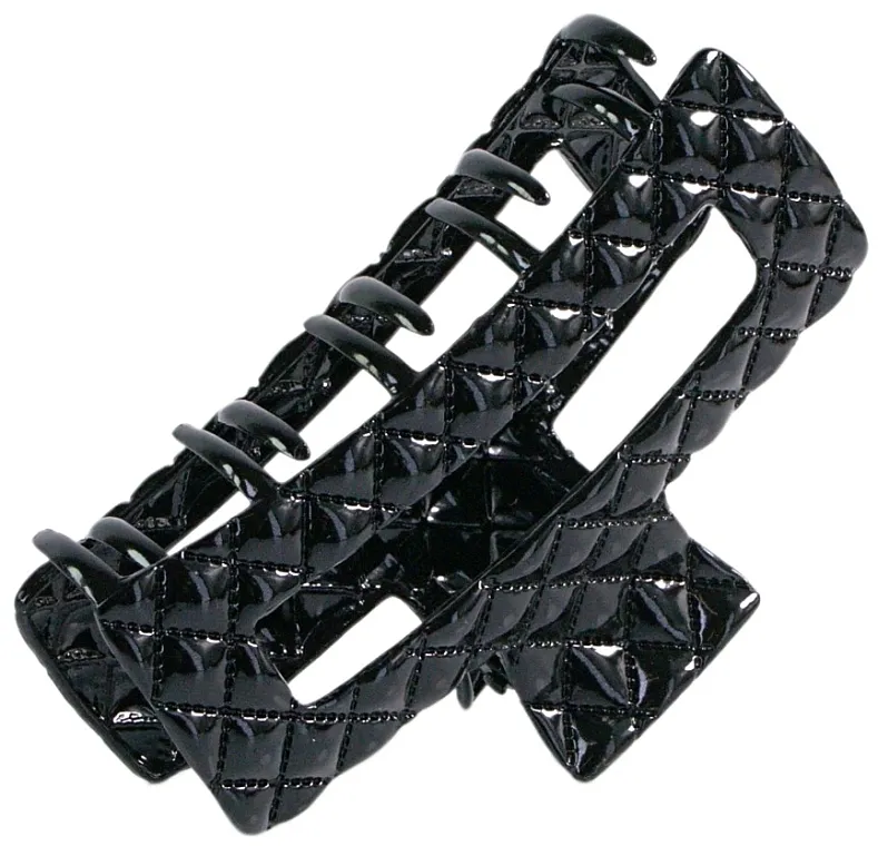 Lolita Accessories Šnala za kosu, pravougaona, velika, crna