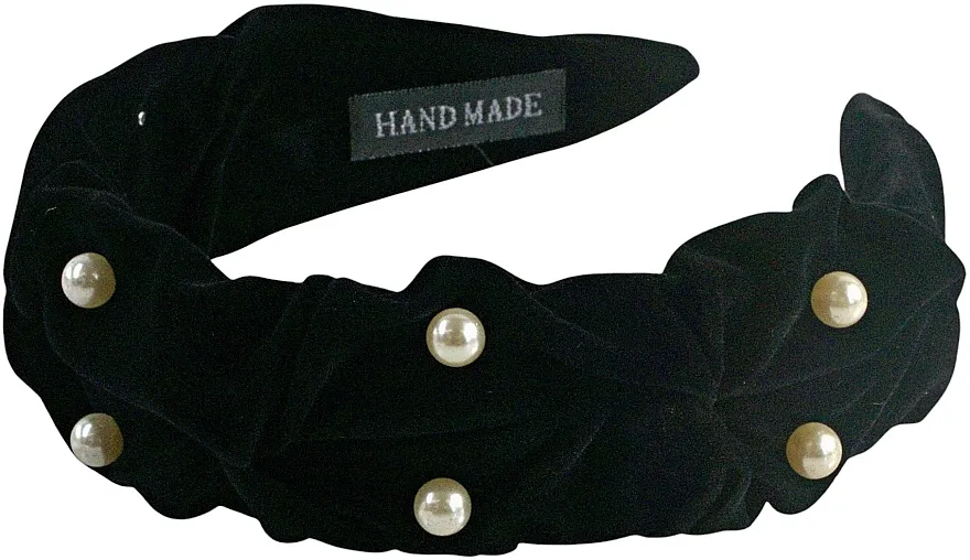 Lolita Accessories Traka za kosu sa biserima, crna