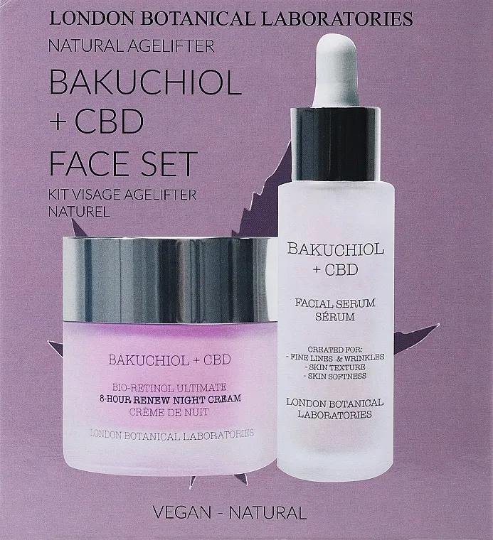 London Botanical Laboratories CBD + Bakuchiol Serum &amp; Moisturiser (cr/50ml + ser/30ml) Set