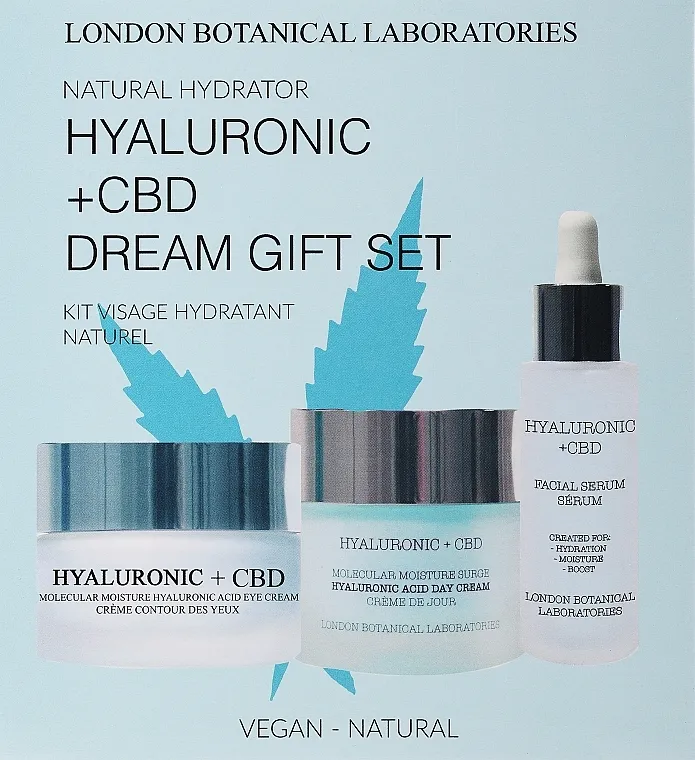 London Botanical Laboratories Hyaluronic + CBD Dream Gift Set (f/cr/50ml + eye/cr/20ml + serum/30ml)