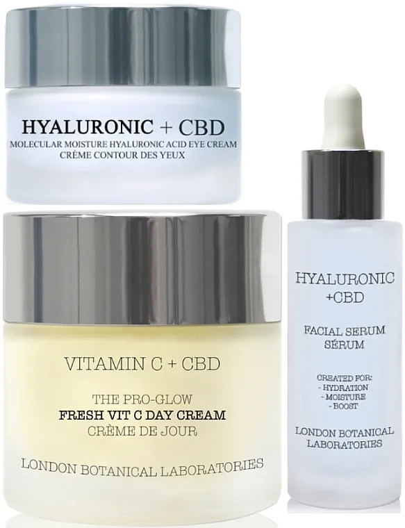 London Botanical Laboratories Hyaluronic + Vitamin C (cr/50ml + cr/20ml + Serum/30ml) Set