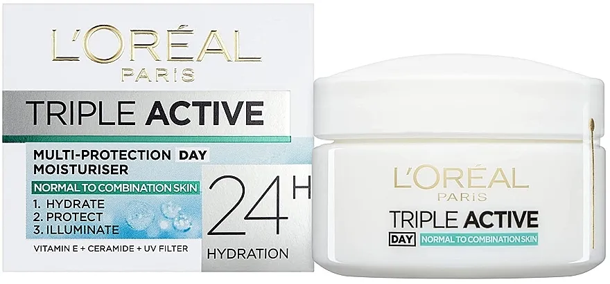 Loreal Paris Triple Active Multi-Protection Day Moisturizer Dnevna hidratantna krema