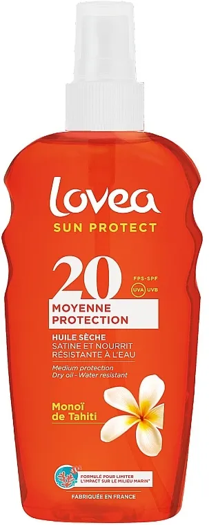 Lovea Sun Protect Medium Protection Dry Oil SPF 20 Suvo ulje za sunčanje sa tajlandskim uljem monoi