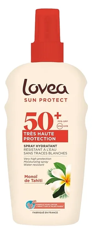 Lovea Sun Protect Very High Protection Moisturizing Spray SPF 50+ Hidratantni sprej za sunčanje za telo sa uljem Monoi