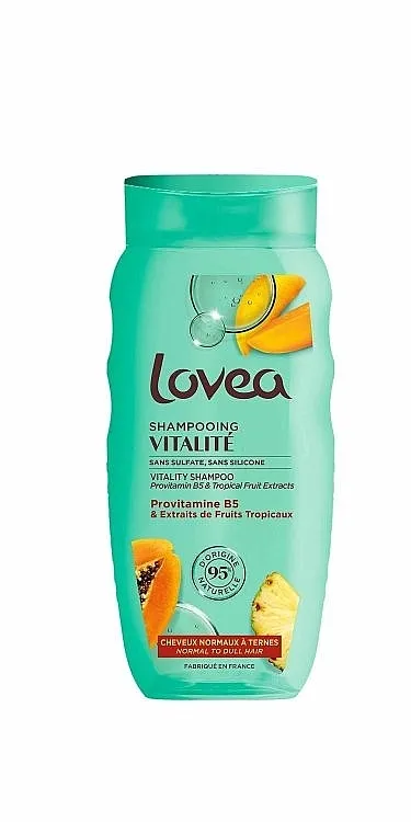 Lovea Vitality Shampoo Provitamin B5 &amp; Tropical Fruit Extracts Normal To Dull Hair Šampon sa provitaminom B5 i ekstraktima tropskog voća za normalnu i beživotnu kosu