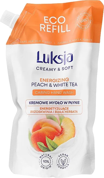 Luksja Creamy &amp; Soft Energizing Peach &amp; White Tea Caring Hand Wash (dojpak) Tekući sapun s breskvom i bijelim čajem