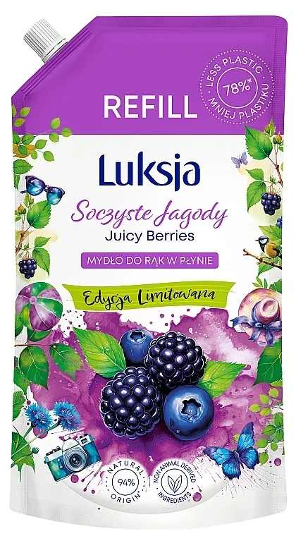 Luksja Juicy Berries Liquid Soap Tečni sapun "Sočne bobice" (zamenski uložak)