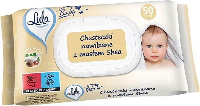 LULA Baby Dečije vlažne maramice sa shea puterom, 50 kom.