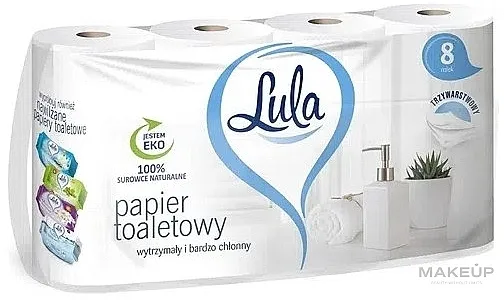 LULA Toalet papir, 3 sloja, 8 rolni