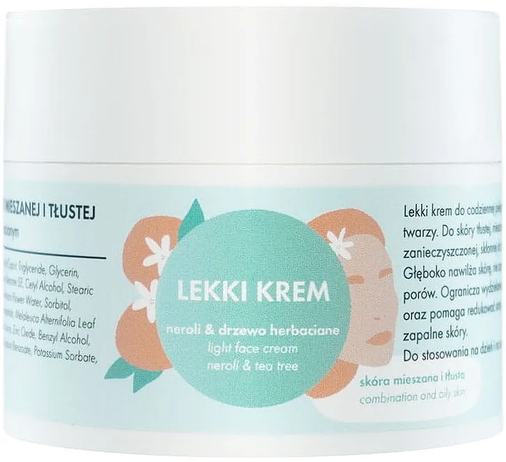 Lullalove Light Face Cream Neroli &amp; Tea Tree Lagana krema sa nerolijem i čajevcem za lice