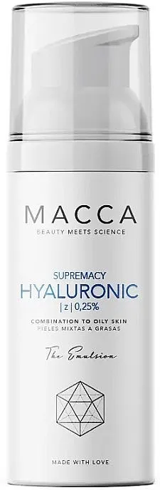 Macca Supremacy Hyaluronic 0,25% Emulsion Combination To Oily Skin Hidratantna emulzija za kombinovanu i masnu kožu