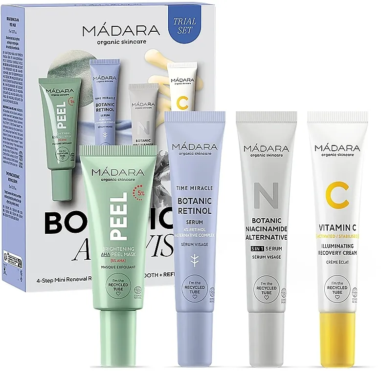 Madara Cosmetics Botanic Activist 4-Step Mini Renewal Routine Set (f/ser/mini/15mlx2 + f/mask/mini/17ml + f/cr/mini/15ml)