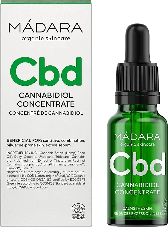 Madara Cosmetics Cannabidiol Concentrate Cbd Koncentrat sa kanabidiolom