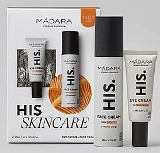 Madara Cosmetics HIS Skincare 2-Step Face Routine (f/cr/50ml + eye/cr/17ml) Set