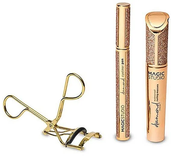 Magic Studio Diamond Shiny Look (mascara/12ml + eyeliner/0.8ml + accessories/1pcs) Set