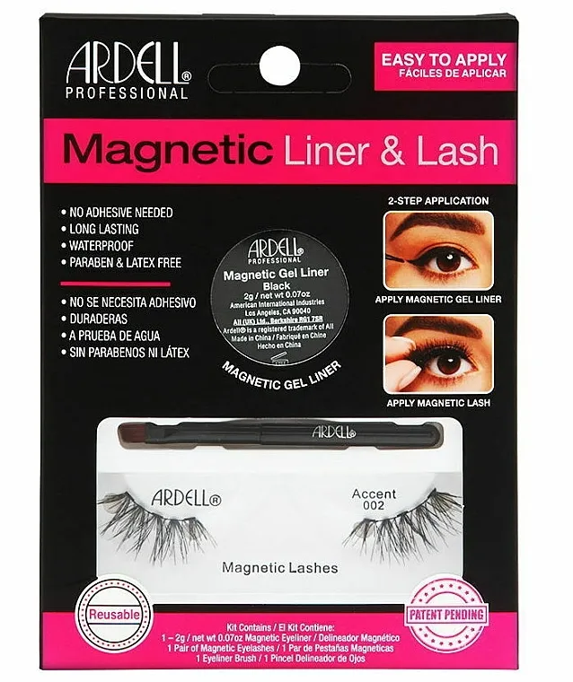 Magnetic Lash &amp; Liner 002 Lash Kit (eye/liner/2g + lashes/2pc) Set
