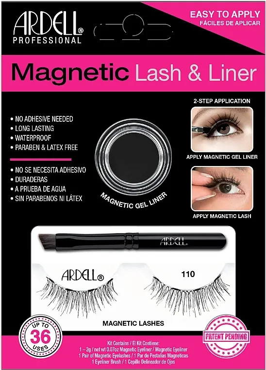 Magnetic Lash &amp; Liner 110 Lash Kit (eye/liner/2g + lashes/2pc) Set