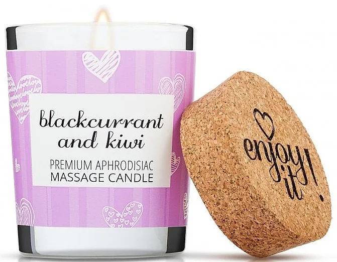 Magnetifico Enjoy it! Massage Candle Blackcurrant &amp; Kiwi Svijeća za masažu "Crni ribizl i kivi"