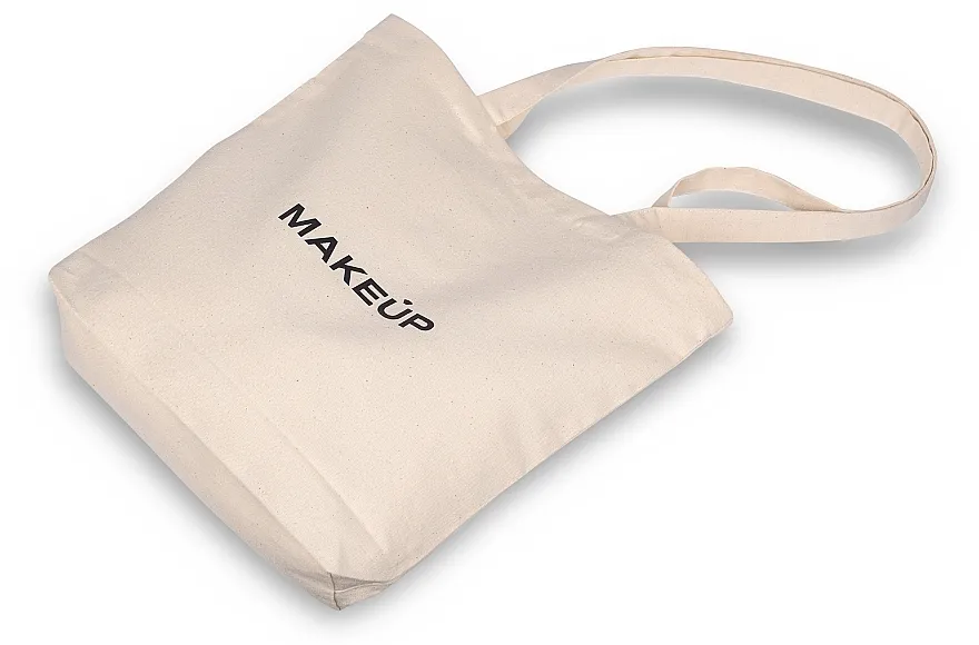 MAKEUP Eco Bag Shopper Large Beige Eko kozmetička torbica, velika, bež "EcoVibe"