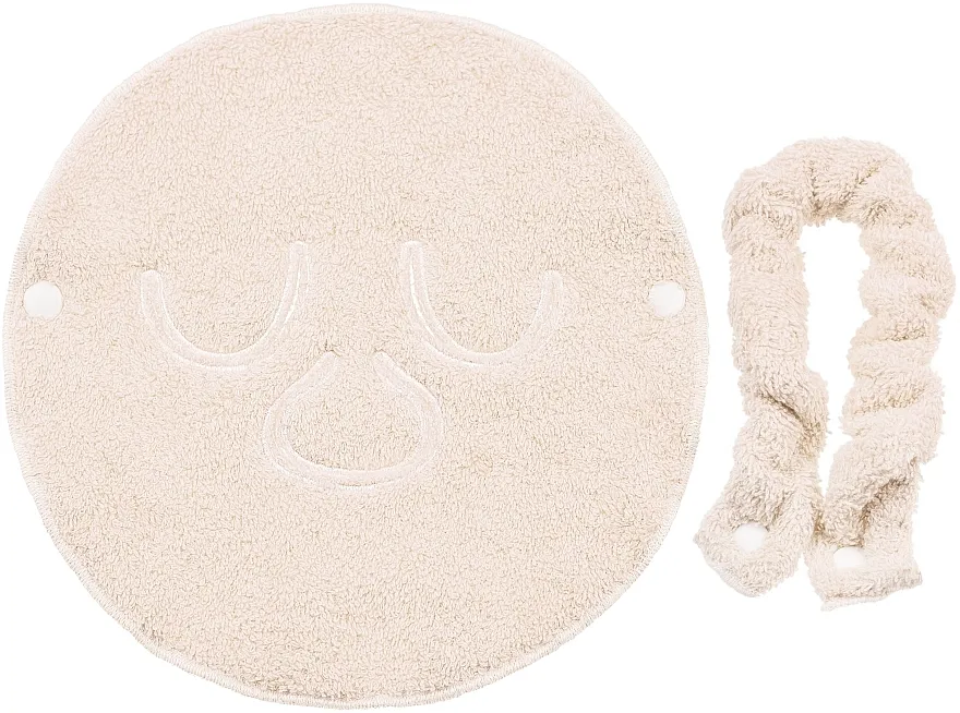 MAKEUP Facial Spa Cold &amp; Hot Compress Milk Kompresijski peškir za kozmetičke tretmane, krem boje "Towel Mask"