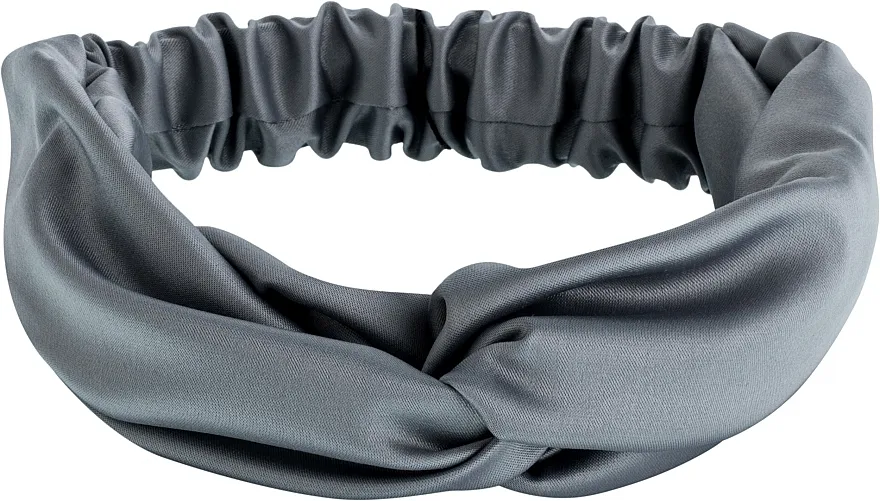 MAKEUP Hair Accessories Traka za glavu, satenski uvez, siva "Satin Twist"