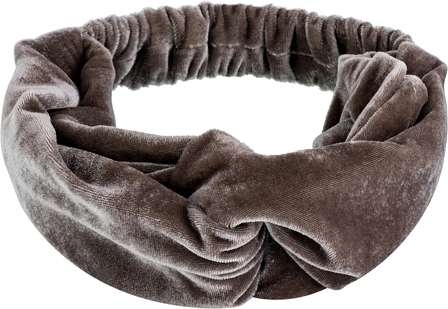 MAKEUP Hair Accessories Traka za kosu, velur, tamnobež "Velour Twist"