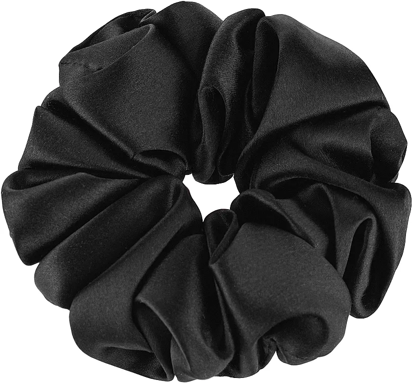 MAKEUP Largy Scrunchie Black Traka za kosu od prirodne svile, crna "Largy"