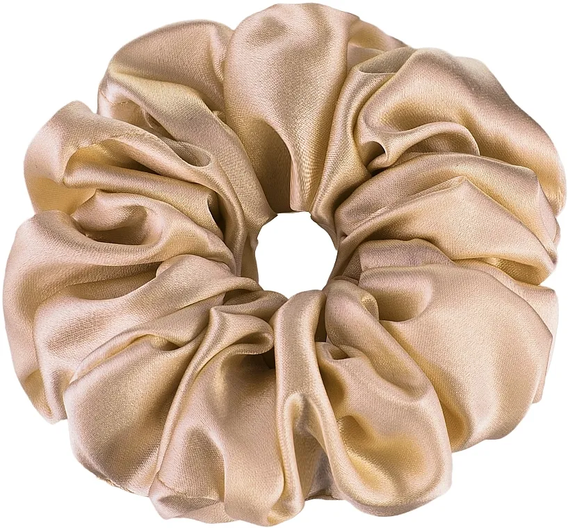 MAKEUP Largy Scrunchie Gold Gumice za kosu od prirodne svile, zlatne boje "Largy"