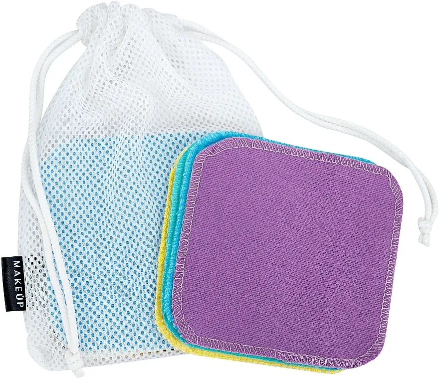 MAKEUP Remover Sponge Set Multicolour &amp; Reusable Sunđeri za višekratnu upotrebu za skidanje šminke u kesici za pranje "ToFace"