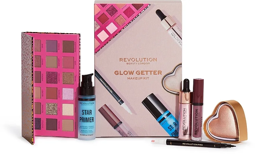 Makeup Revolution Glow Getter Makeup Kit Set, 6 proizvoda