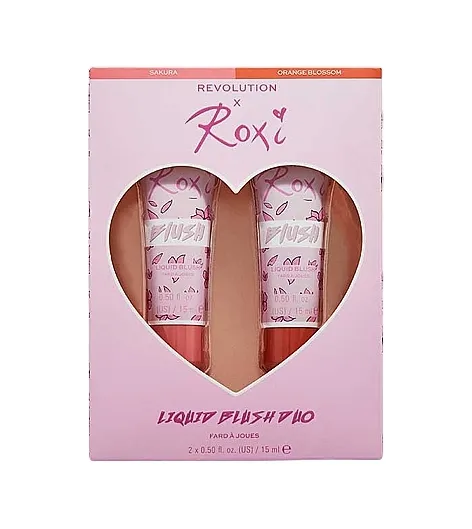 Makeup Revolution x Roxi Cherry Blossom Liquid Blush Duo (blush/2x15ml) Set tekućih rumenila