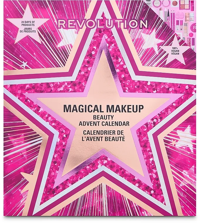 Makeup Revolution Beauty Star Makeup  Advent Calendar Adventski kalendar, 24 proizvoda